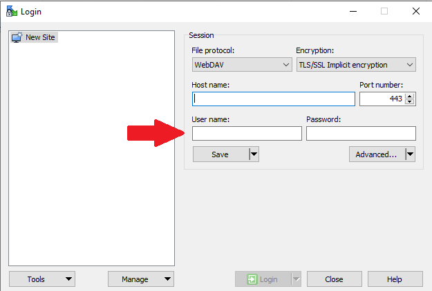 Connecting to the Yoda Network Disk on Windows Using WinSCP